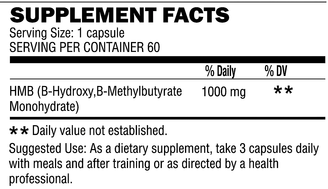 Excel HMB 1000MG - Image 2